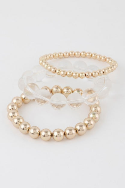 Minimal Triple Beaded Bracelet - All Season Fashion