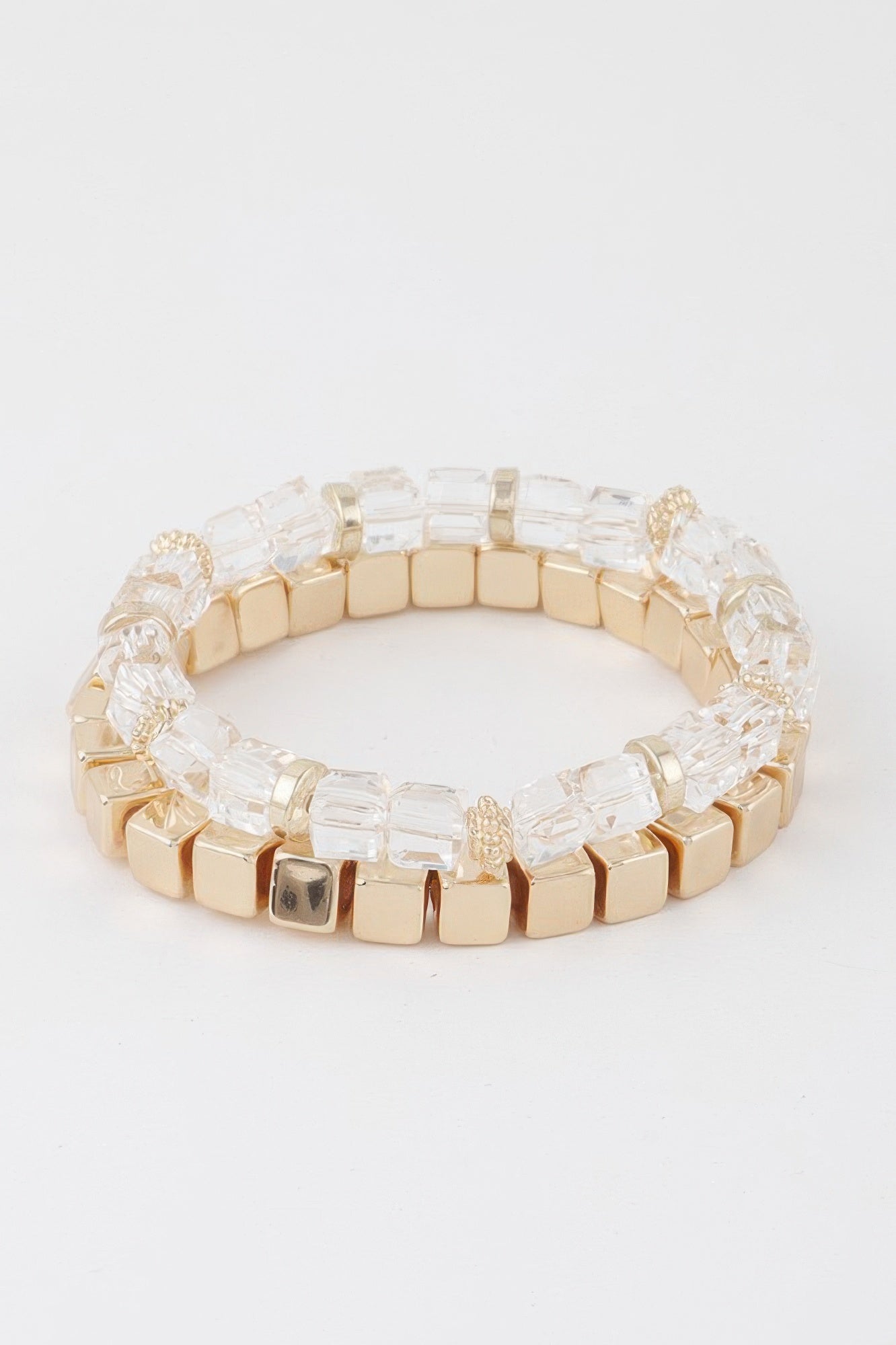 Double Clear Block Bracelet - All Season Fashion