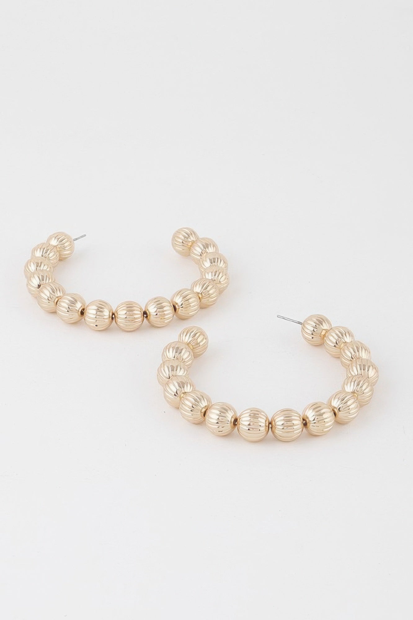 Ornament Beaded Hoop Earrings - All Season Fashion