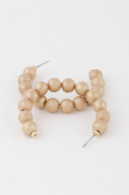 Multi Beaded Hoop Earrings - All Season Fashion