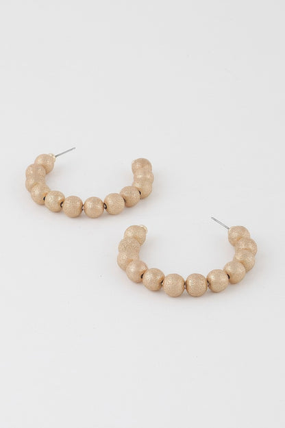 Multi Beaded Hoop Earrings - All Season Fashion