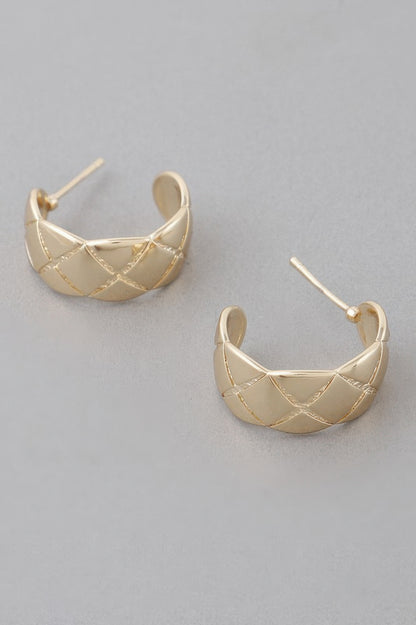 Diamond Cut Hoop Earrings - All Season Fashion