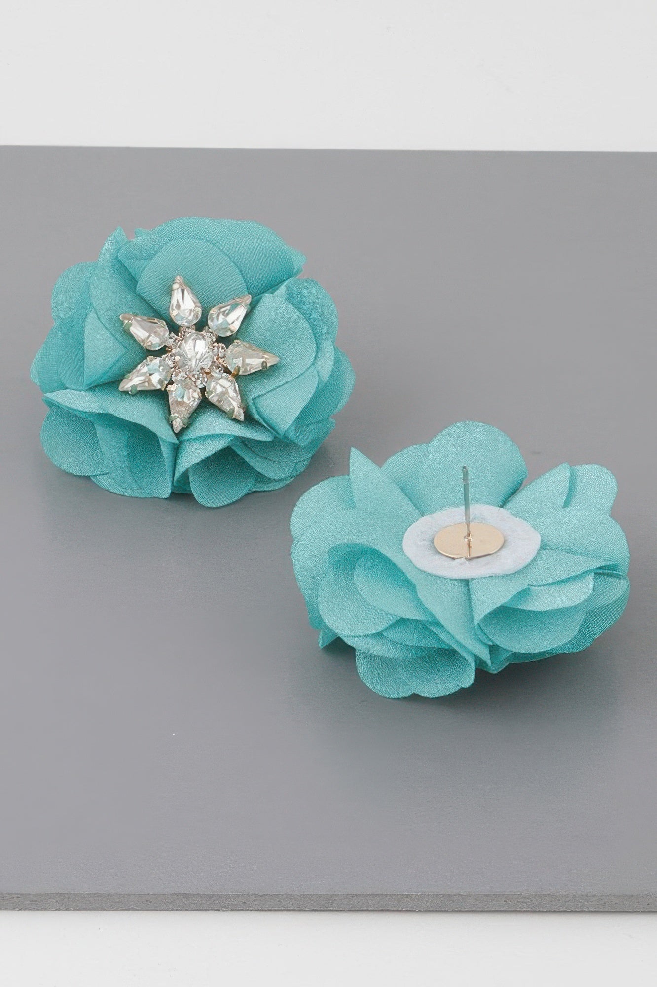 Jeweled Flower Stud Earrings - All Season Fashion