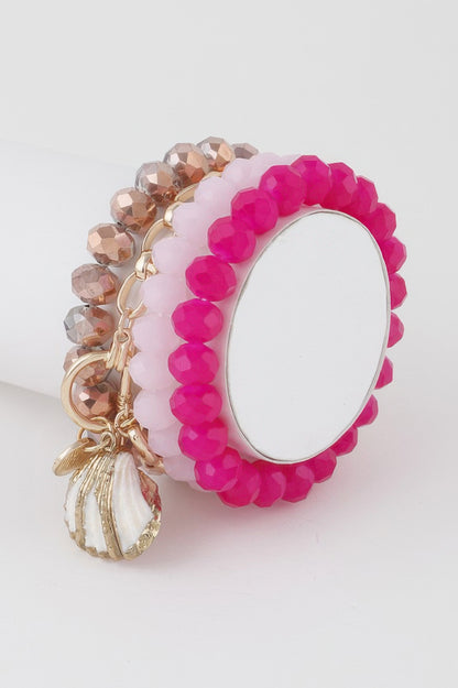 Multi Seashell Crystal Bracelet - All Season Fashion