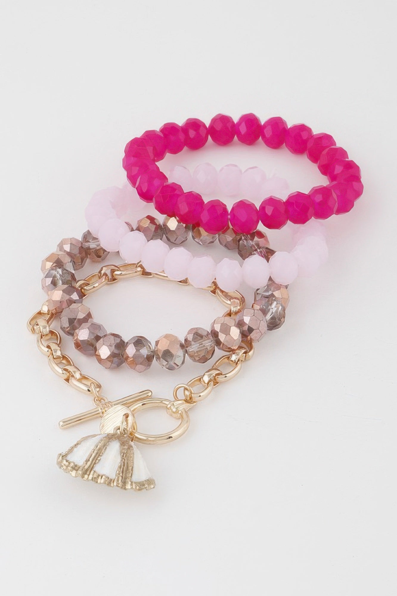 Multi Seashell Crystal Bracelet - All Season Fashion