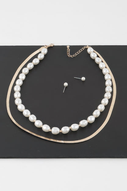 Stone Snake Chain Necklace - All Season Fashion