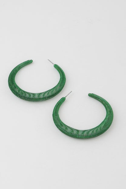 Wire Wrapped Hoop Earrings - All Season Fashion