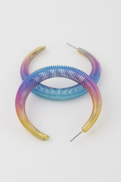 Wire Wrapped Hoop Earrings - All Season Fashion