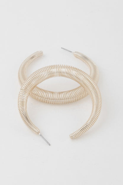 Wire Wrapped Hoop Earrings - All Season Fashion