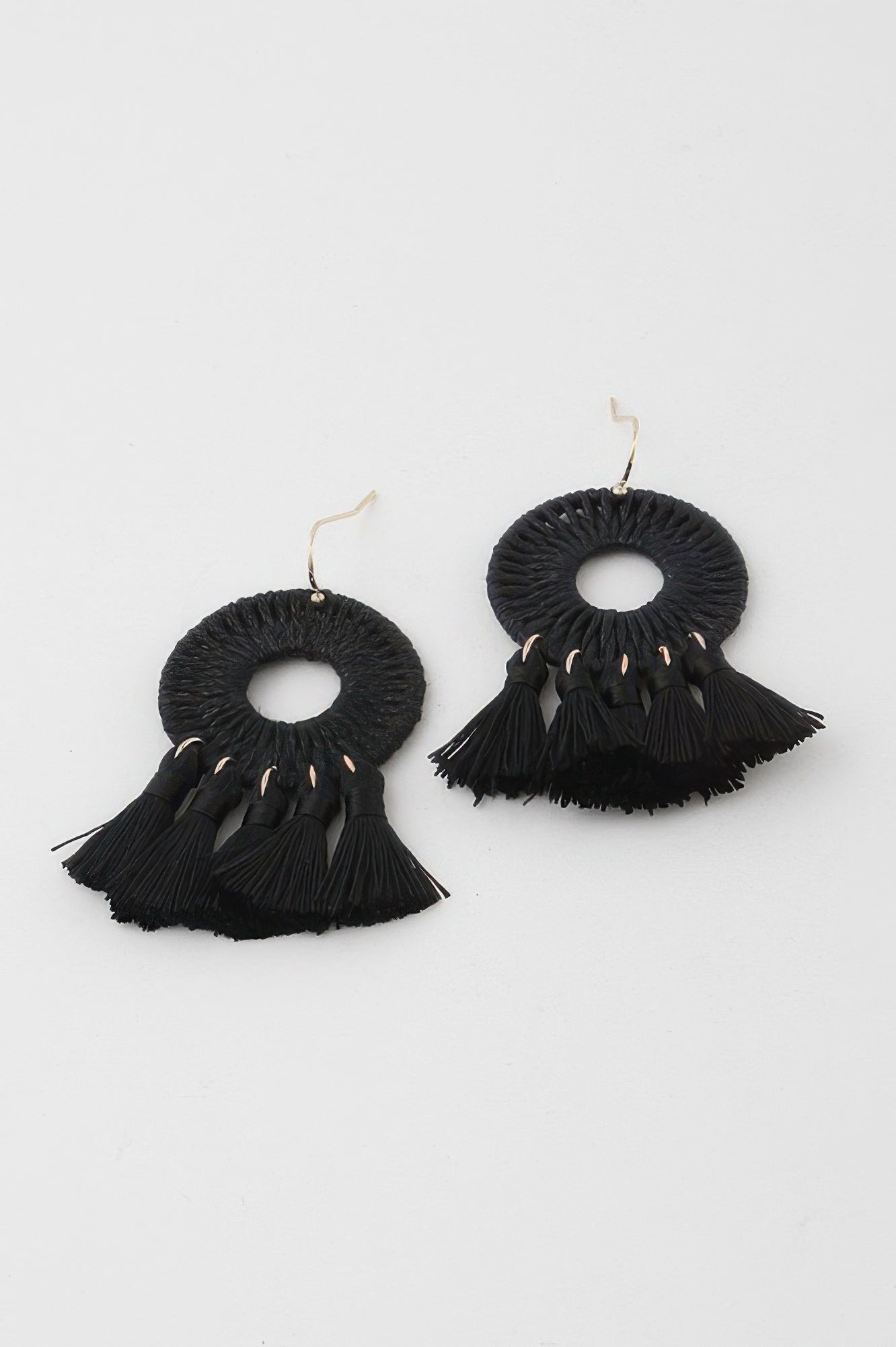 Weaved Tassel Disk Earrings - All Season Fashion