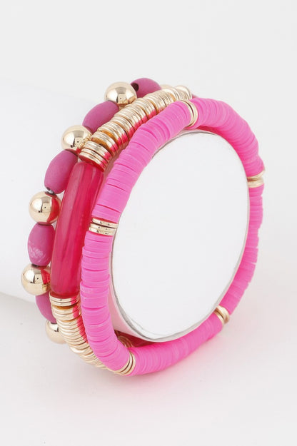 Triple Layered Bead Bracelet - All Season Fashion