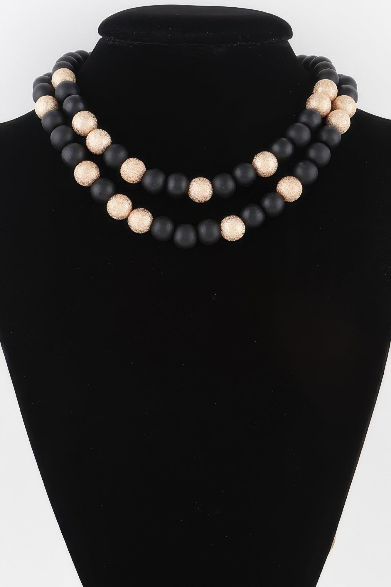 Two Toned Bead Necklace - All Season Fashion
