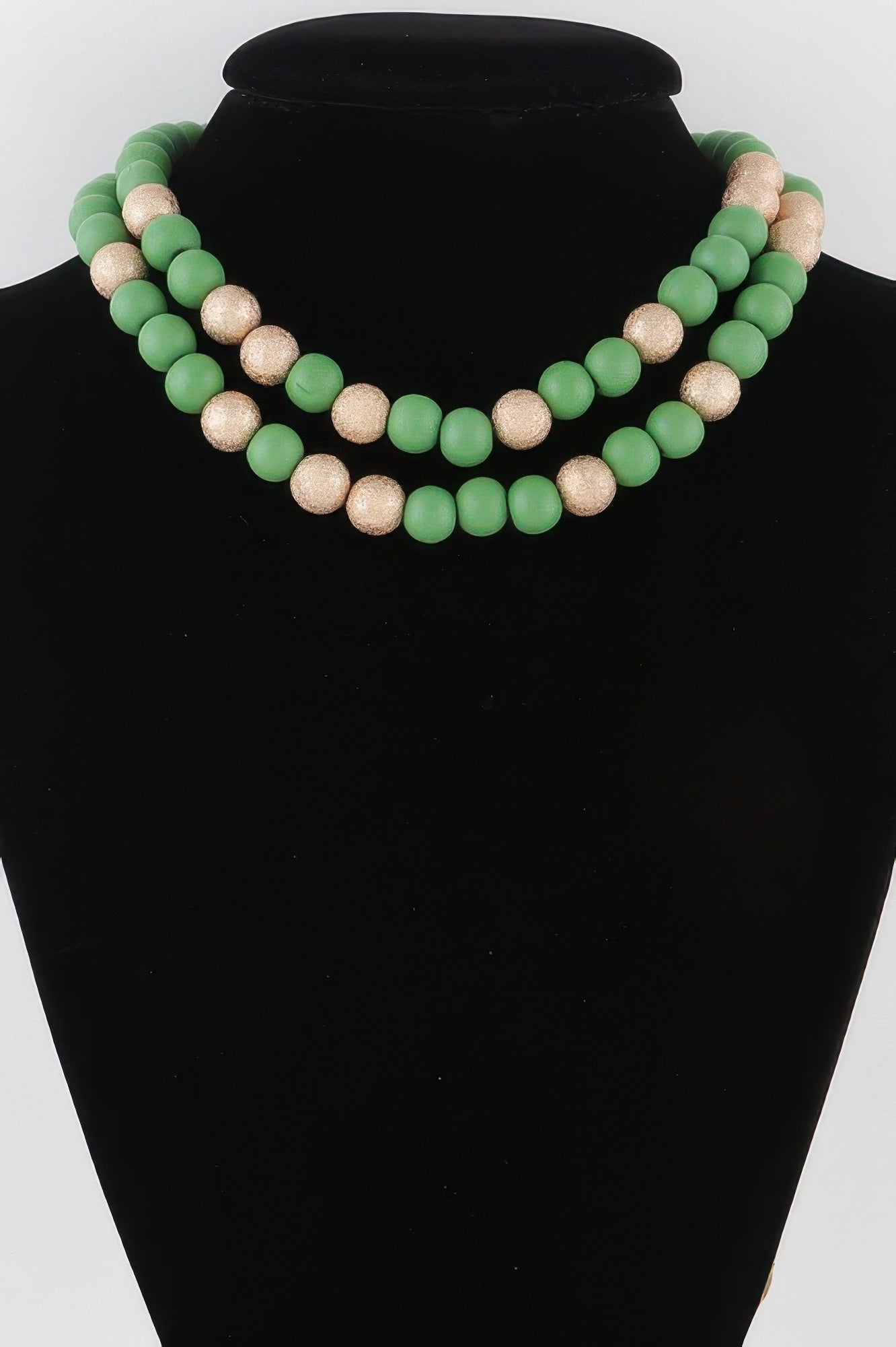Two Toned Bead Necklace - All Season Fashion