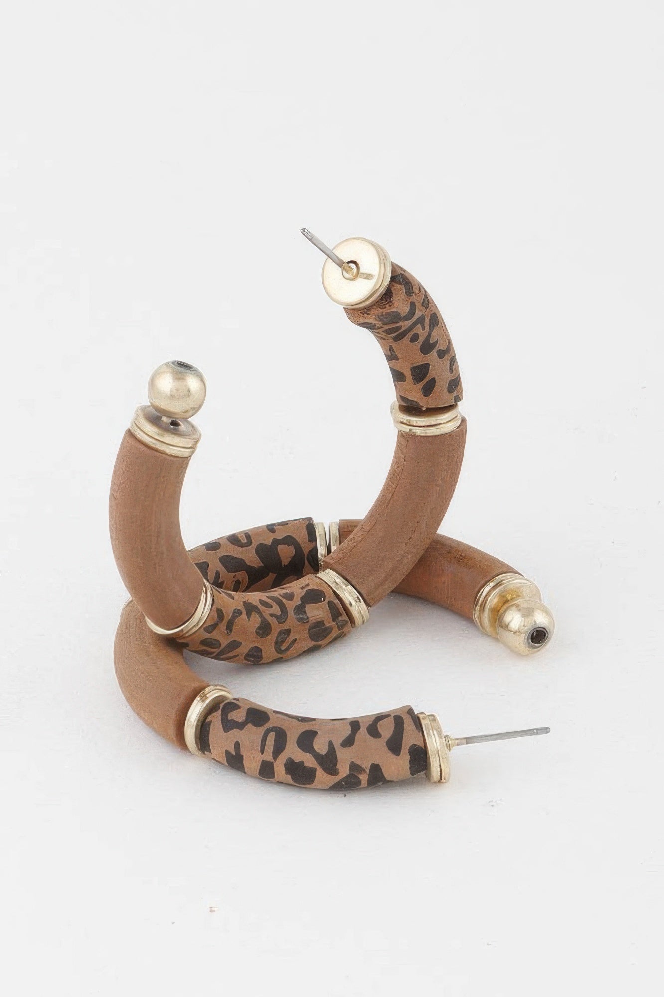 Leo Print Hoop Earrings - All Season Fashion