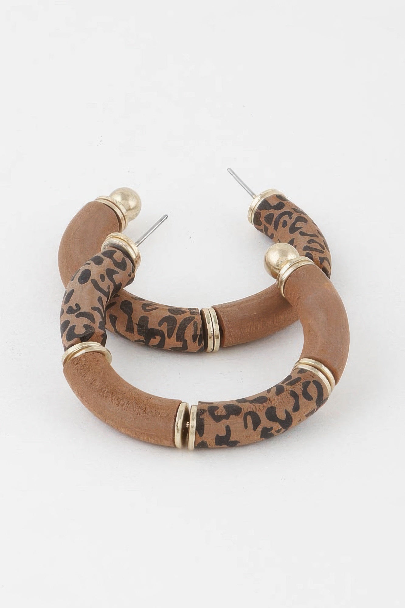 Leo Print Hoop Earrings - All Season Fashion