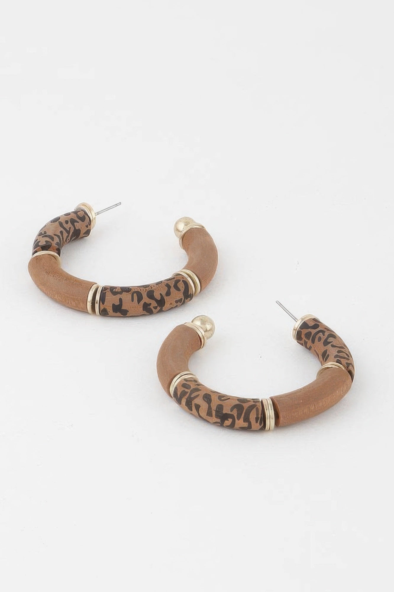Leo Print Hoop Earrings - All Season Fashion