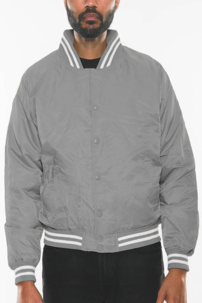 Mens Polyester Windbreaker Winter Bomber Jacket - All Season Fashion