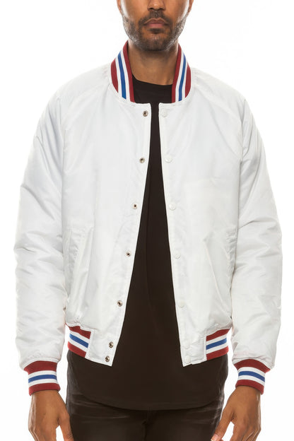 Mens Polyester Windbreaker Winter Bomber Jacket - All Season Fashion