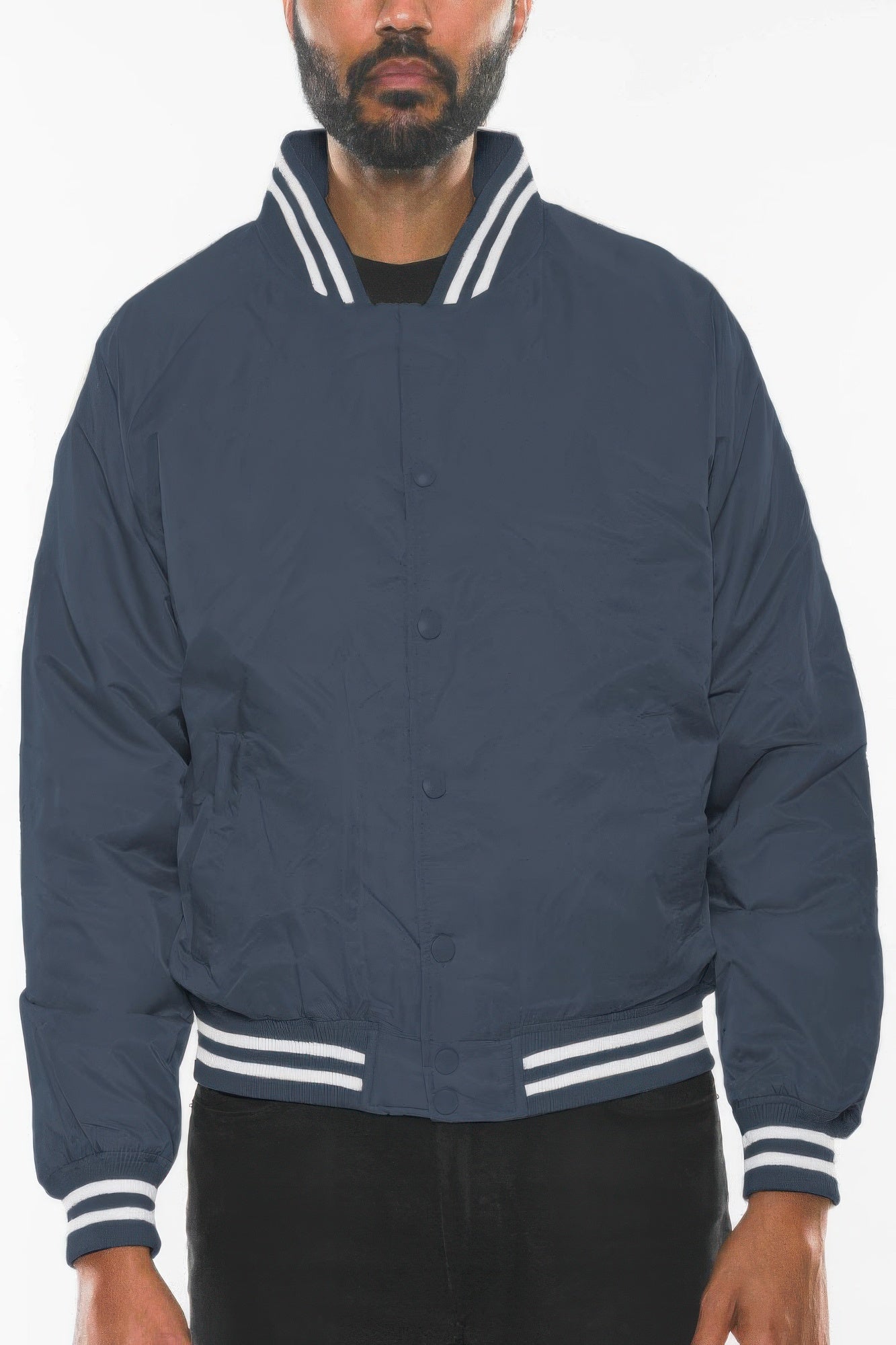 Mens Polyester Windbreaker Winter Bomber Jacket - All Season Fashion
