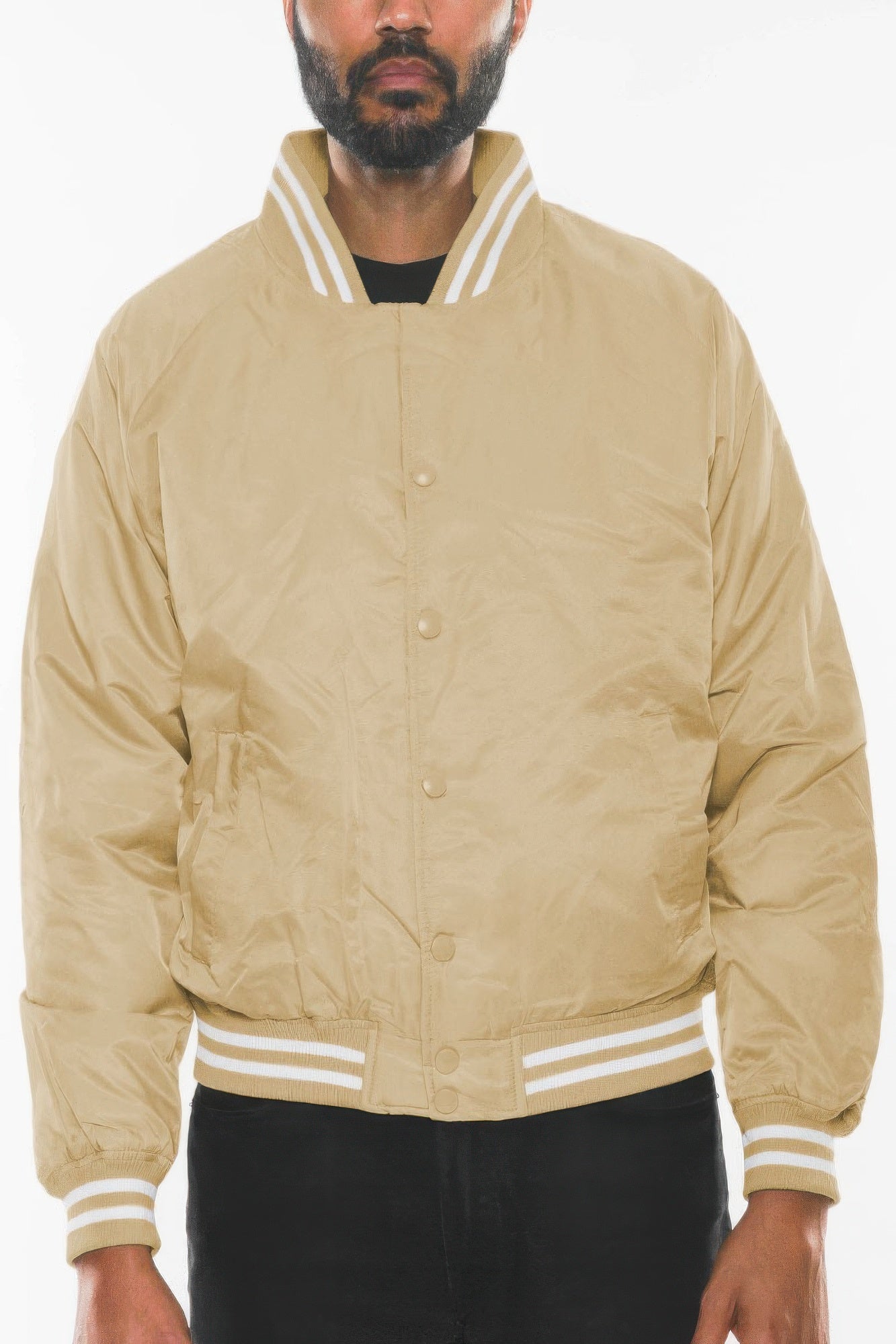 Mens Polyester Windbreaker Winter Bomber Jacket - All Season Fashion