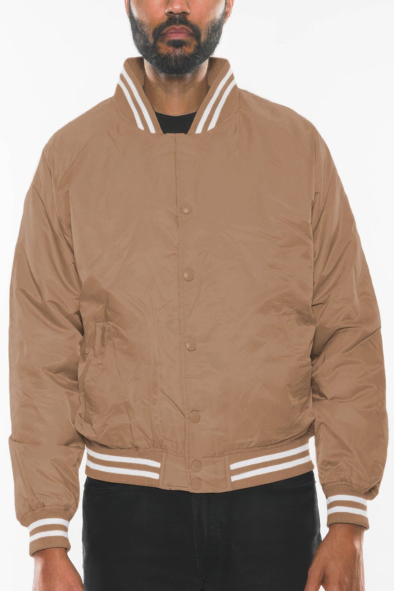 Mens Polyester Windbreaker Winter Bomber Jacket - All Season Fashion