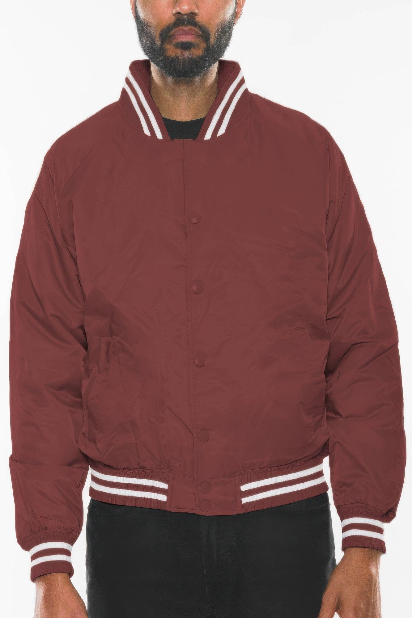 Mens Polyester Windbreaker Winter Bomber Jacket - All Season Fashion