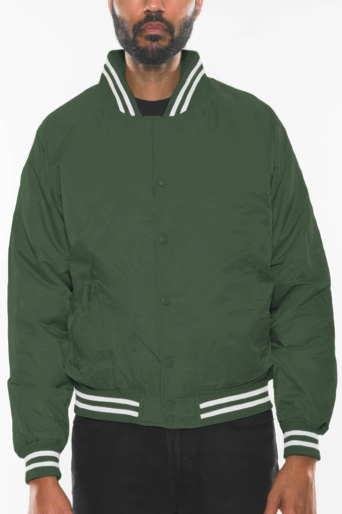 Mens Polyester Windbreaker Winter Bomber Jacket - All Season Fashion