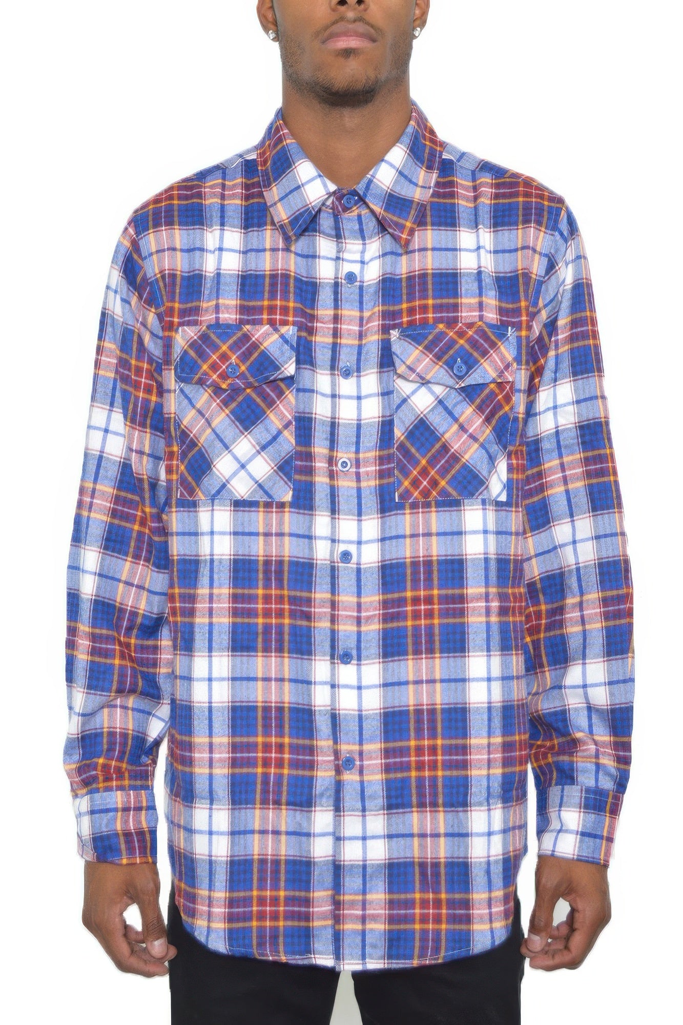 Regular Fit Checker Plaid Flannel Long Sleeve - All Season Fashion