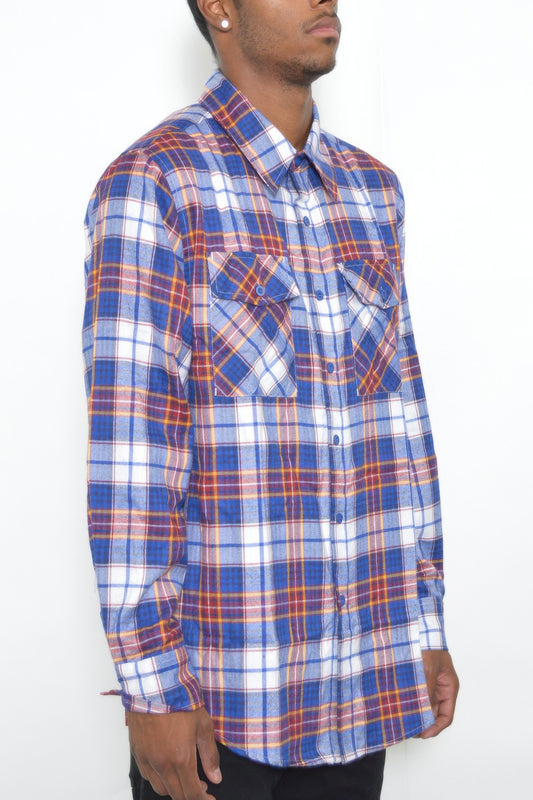 Regular Fit Checker Plaid Flannel Long Sleeve - All Season Fashion