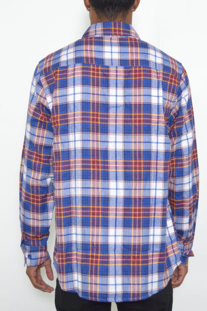 Regular Fit Checker Plaid Flannel Long Sleeve - All Season Fashion