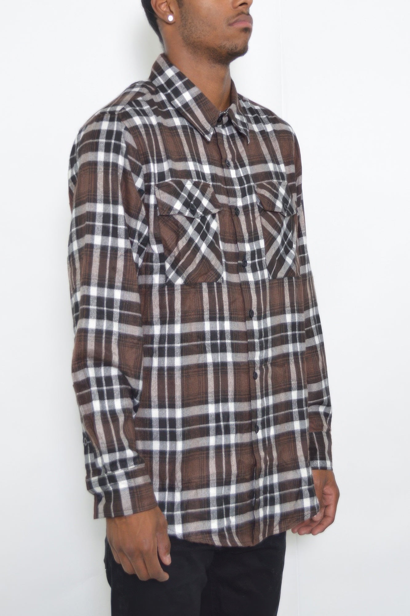 Regular Fit Checker Plaid Flannel Long Sleeve - All Season Fashion