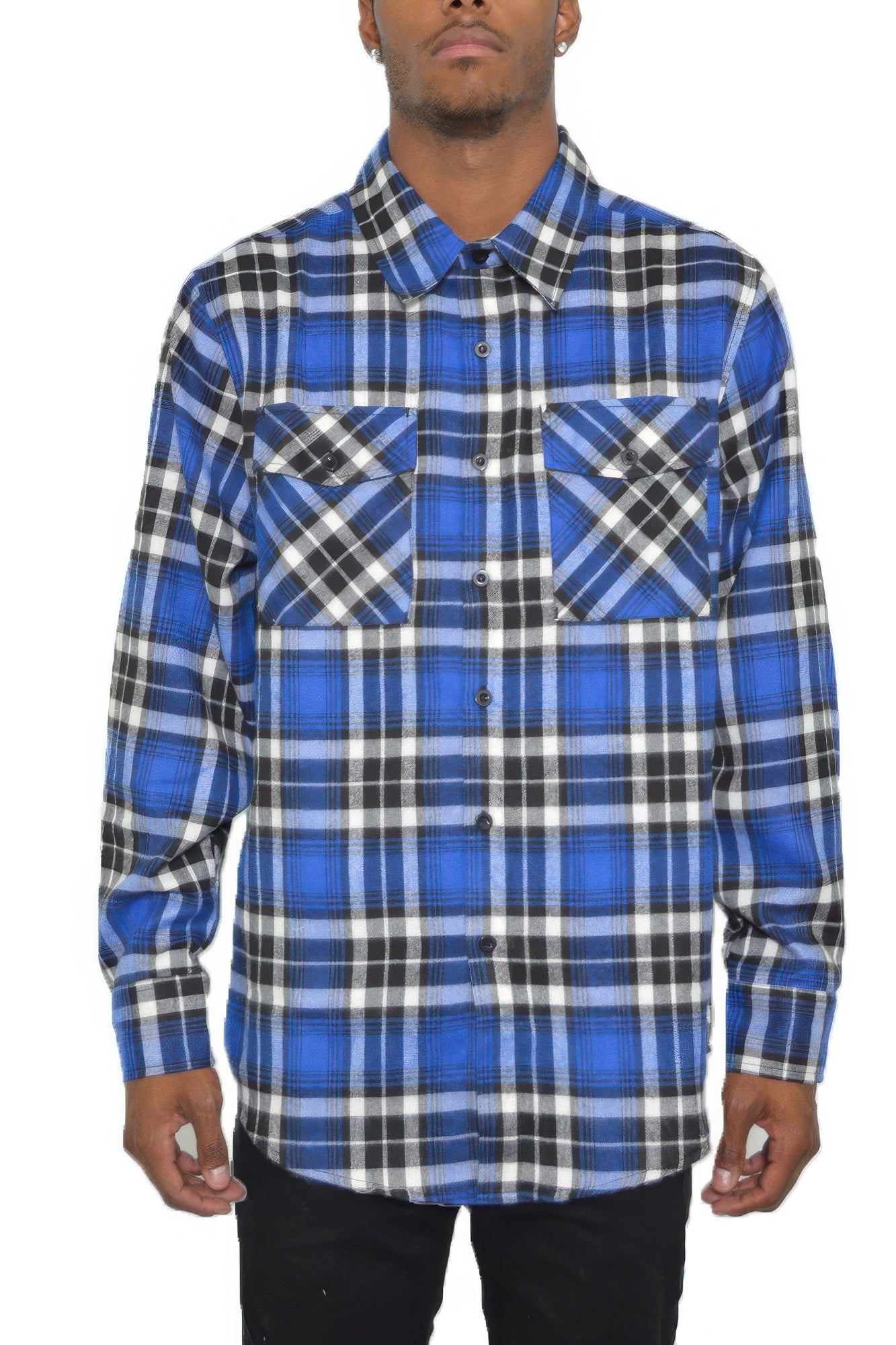 Regular Fit Checker Plaid Flannel Long Sleeve - All Season Fashion