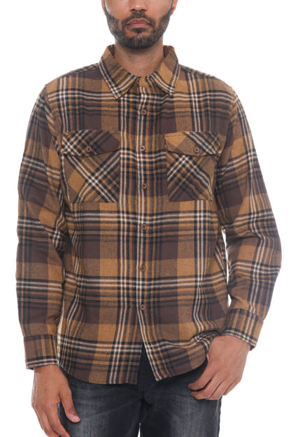 Regular Fit Checker Plaid Flannel Long Sleeve - All Season Fashion