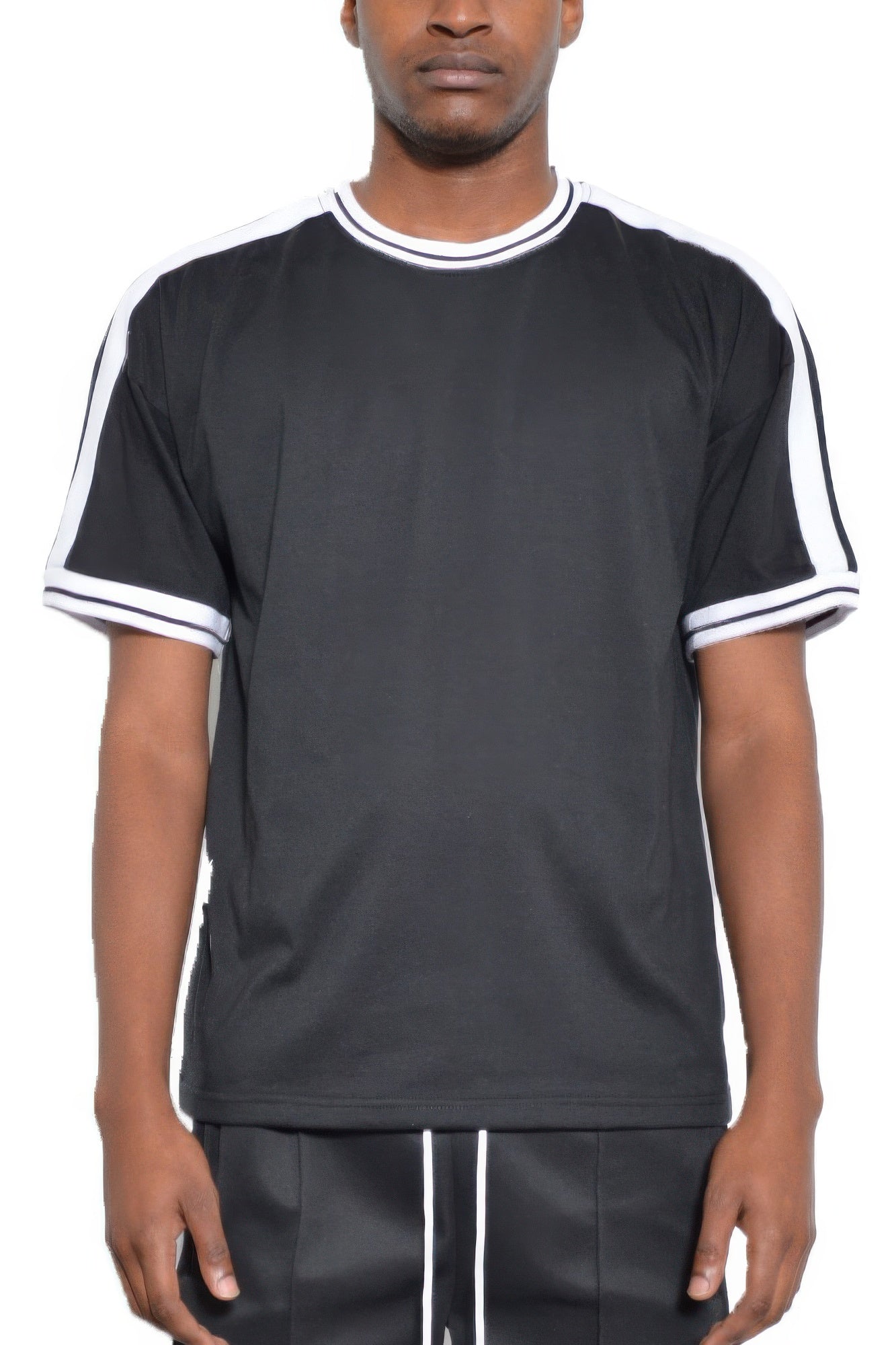 Striped Tape Short Sleeve Tshirt - All Season Fashion