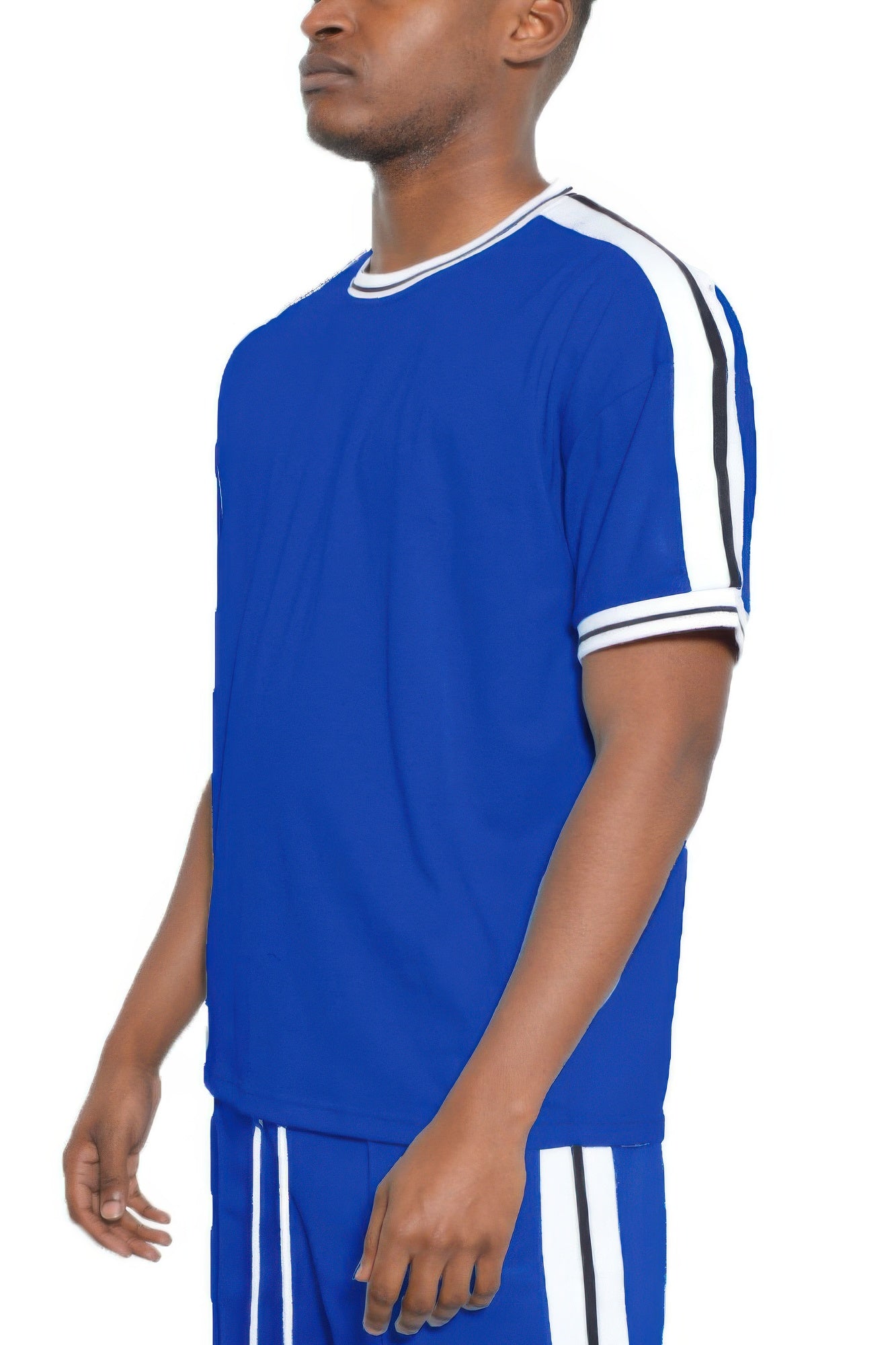 Striped Tape Short Sleeve Tshirt - All Season Fashion