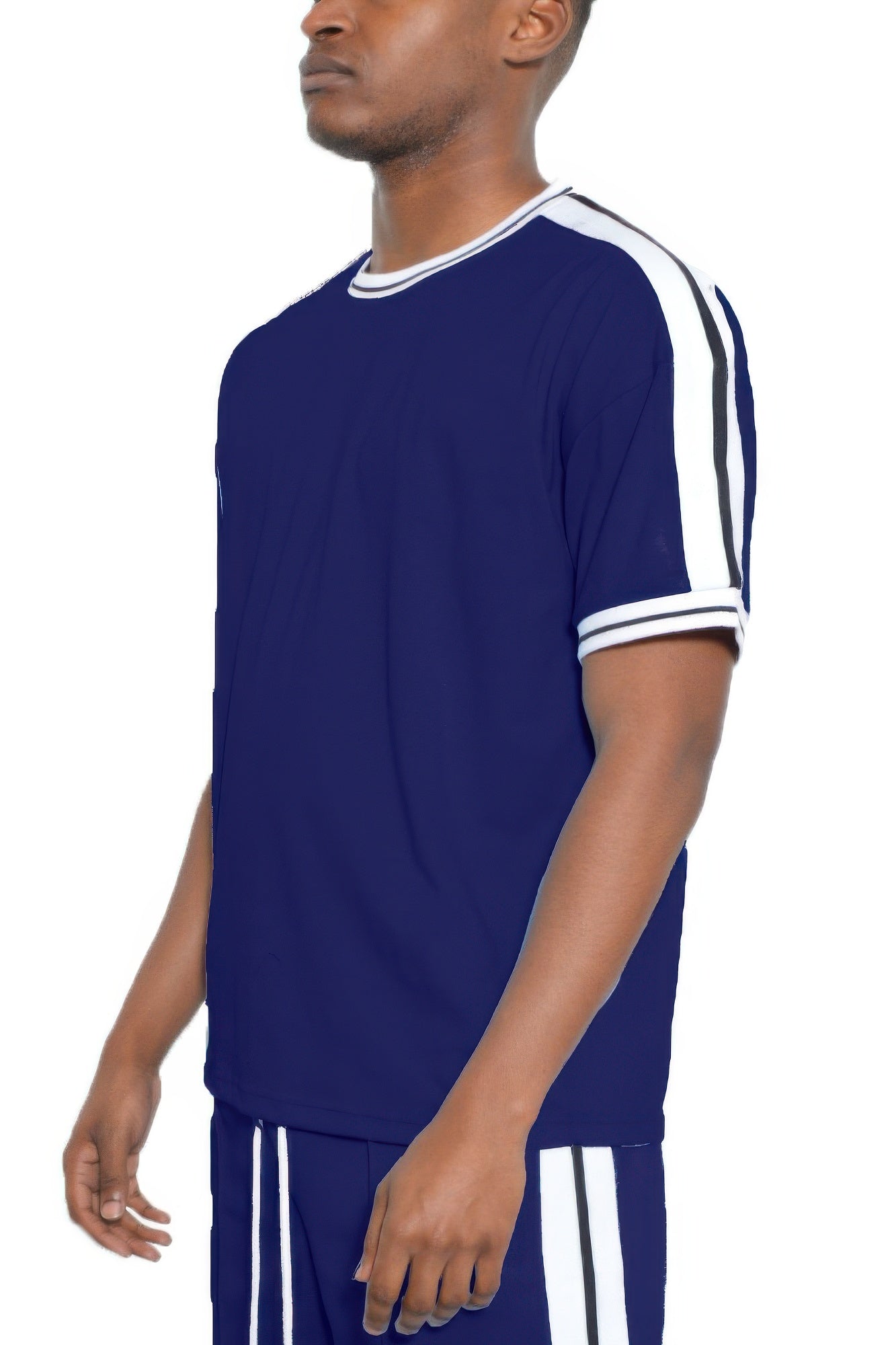 Striped Tape Short Sleeve Tshirt - All Season Fashion