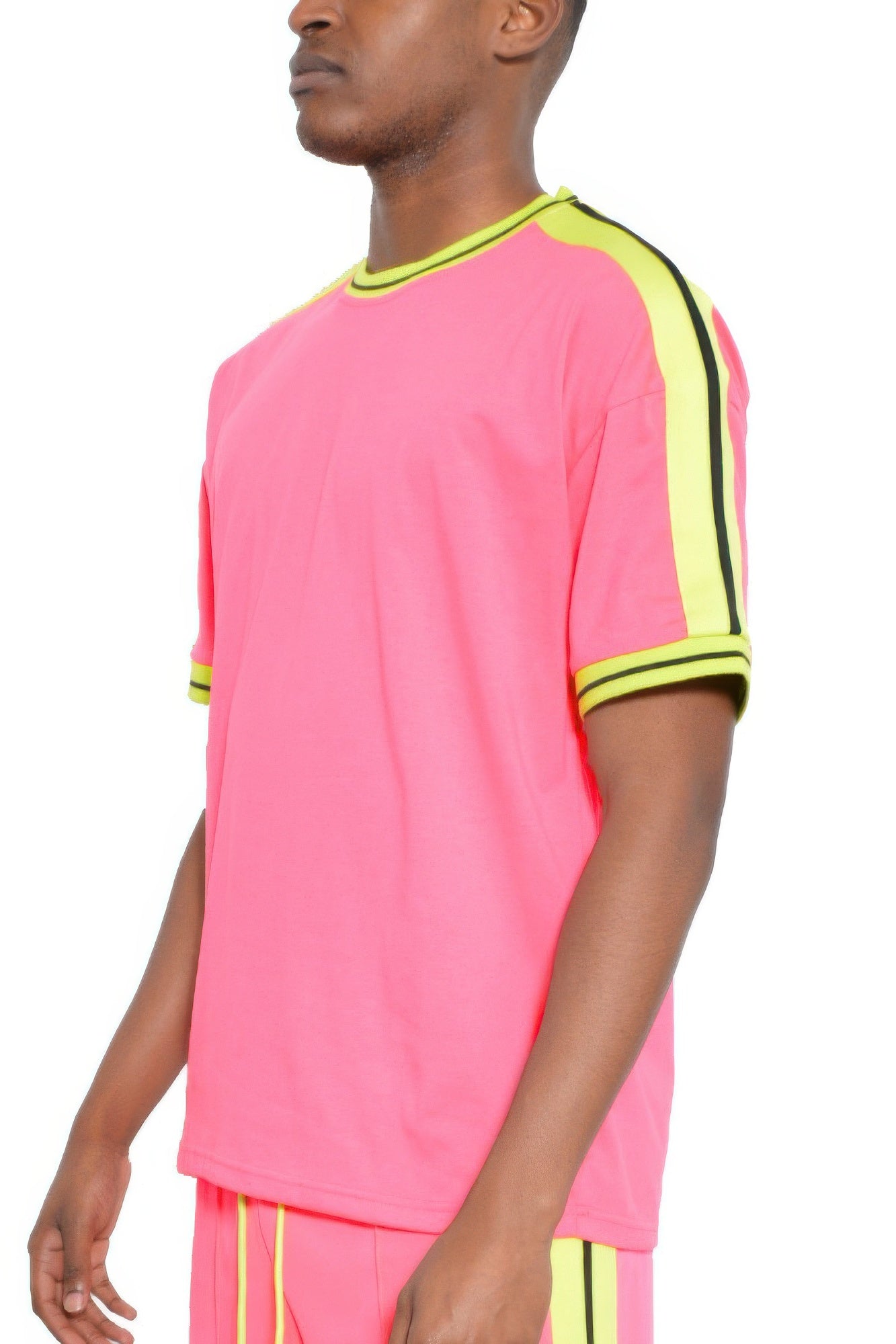 Striped Tape Short Sleeve Tshirt - All Season Fashion