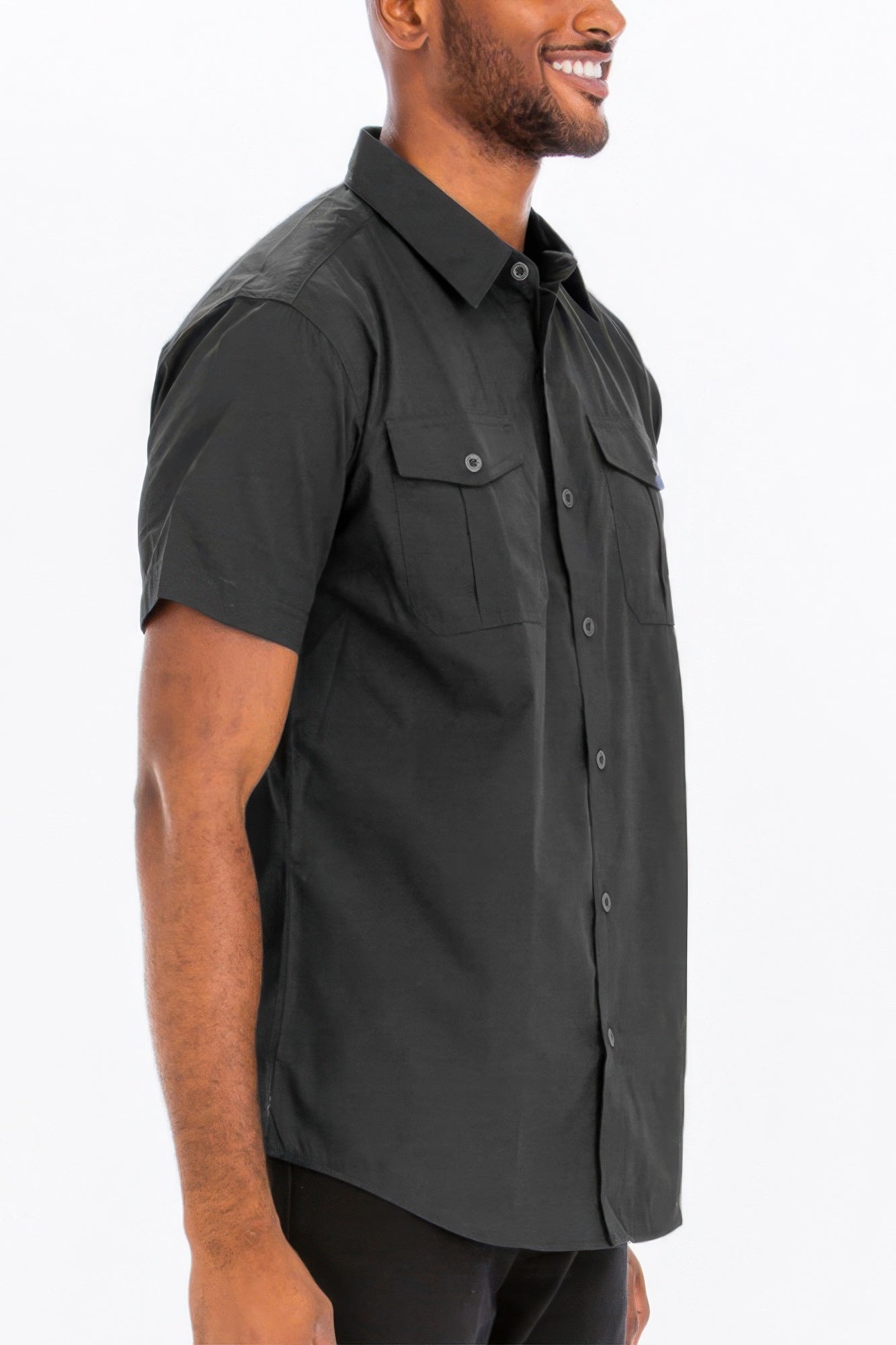 Two Chest Pocket Short Sleeve Shirt - All Season Fashion