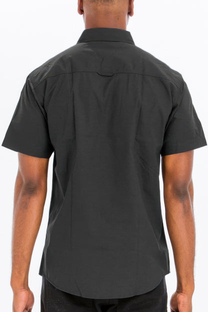 Two Chest Pocket Short Sleeve Shirt - All Season Fashion