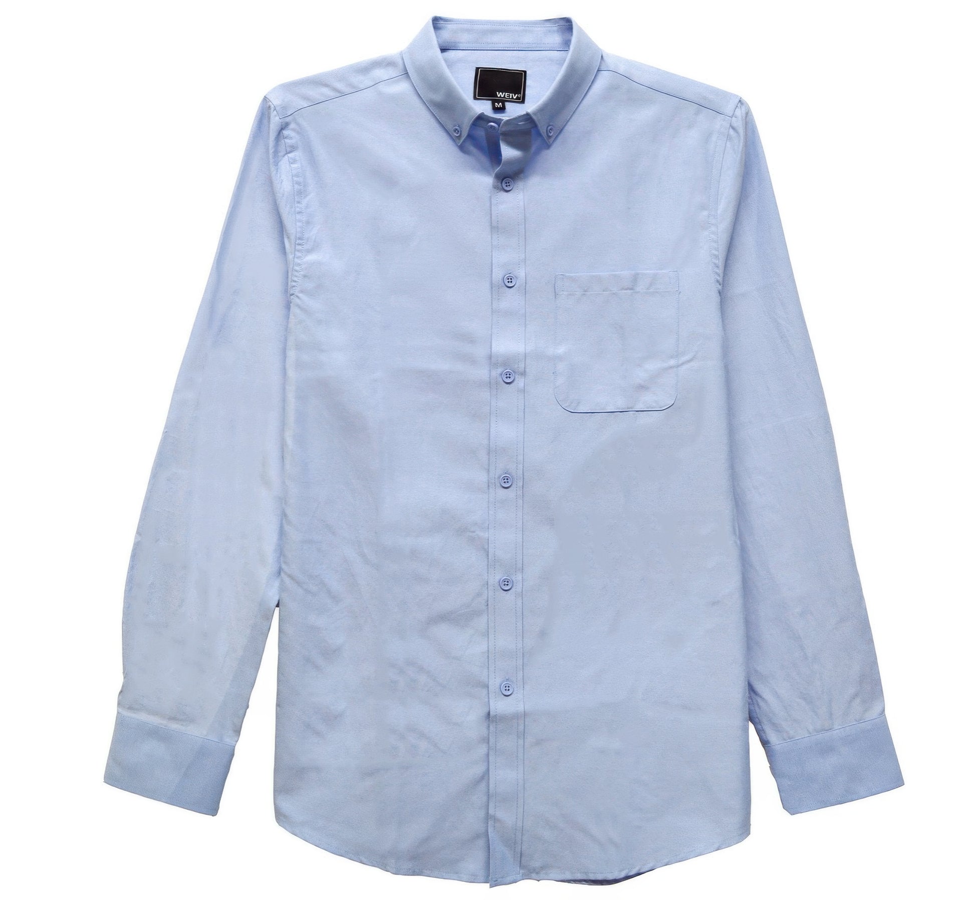Mens Solid Long Sleeve Button Down - All Season Fashion