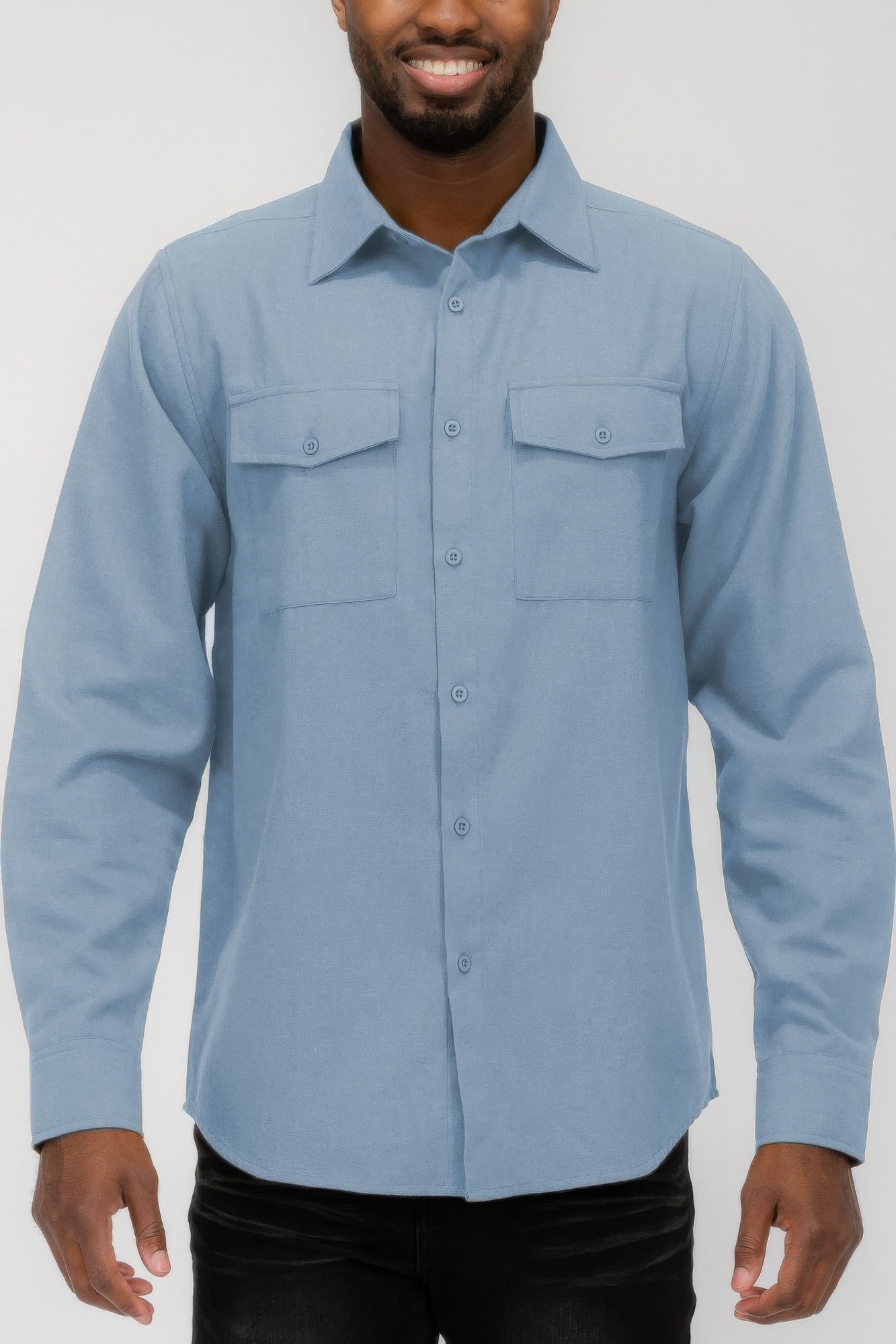 Mens Solid Flannel Shirt - All Season Fashion