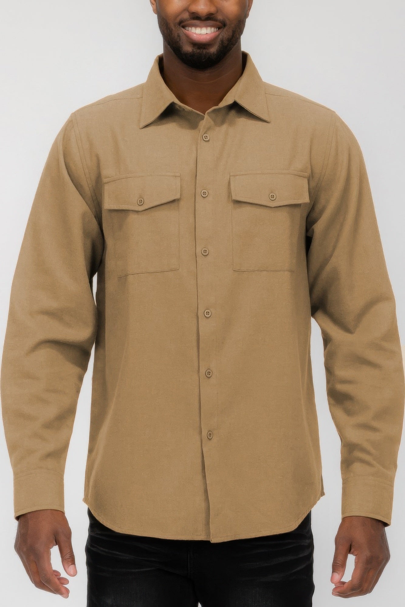 Mens Solid Flannel Shirt - All Season Fashion