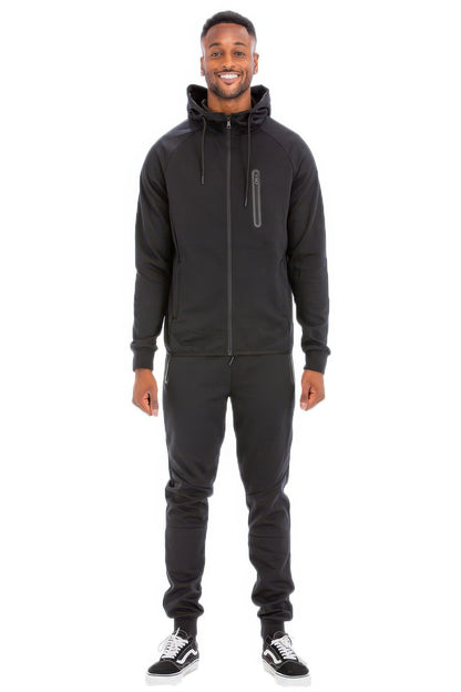 Mens Full Zip Sweat Pant Sweat Set - All Season Fashion