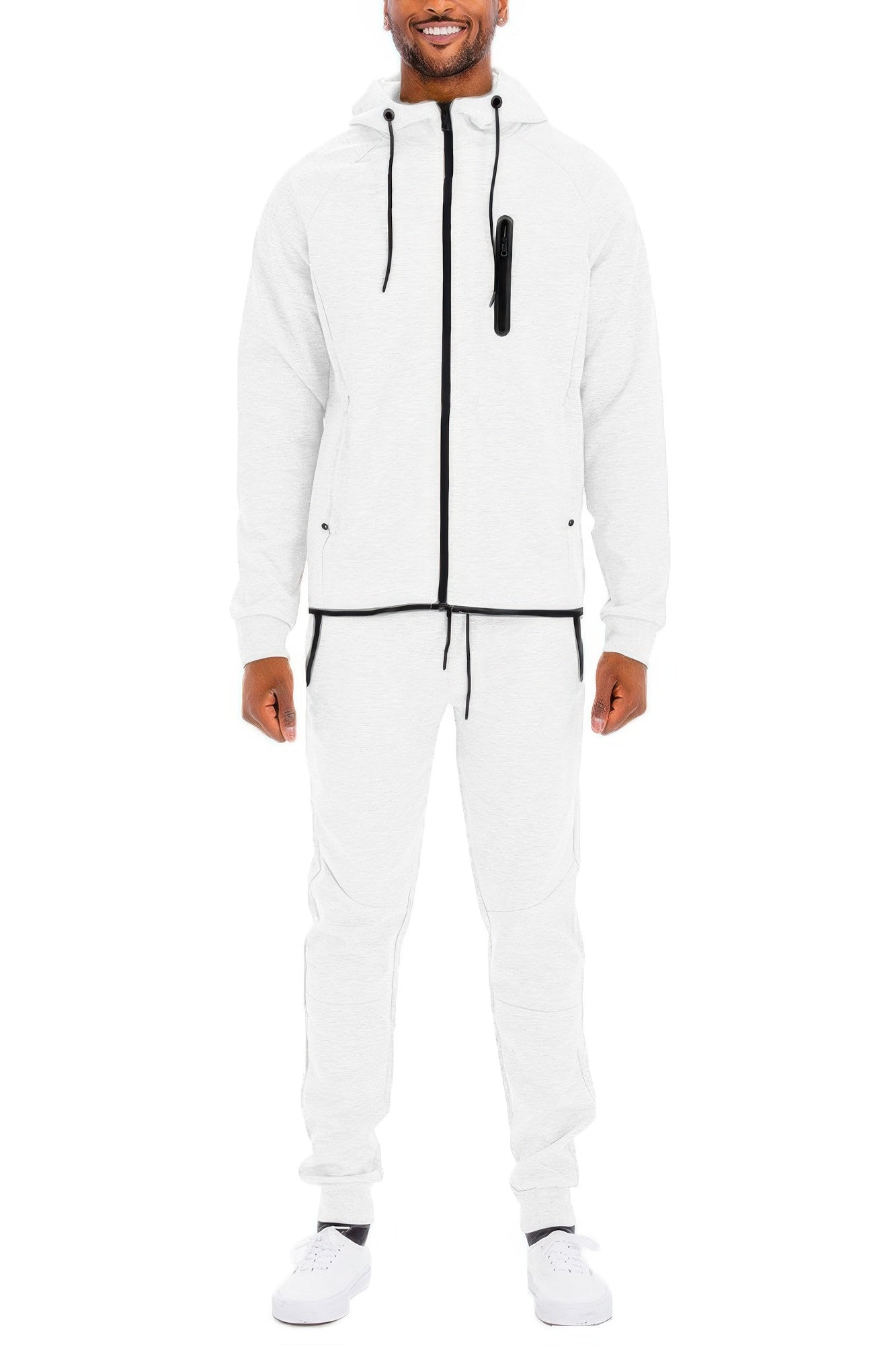 Mens Full Zip Sweat Pant Sweat Set - All Season Fashion