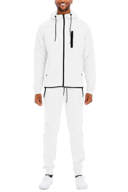 Mens Full Zip Sweat Pant Sweat Set - All Season Fashion