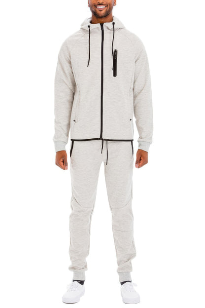 Mens Full Zip Sweat Pant Sweat Set - All Season Fashion