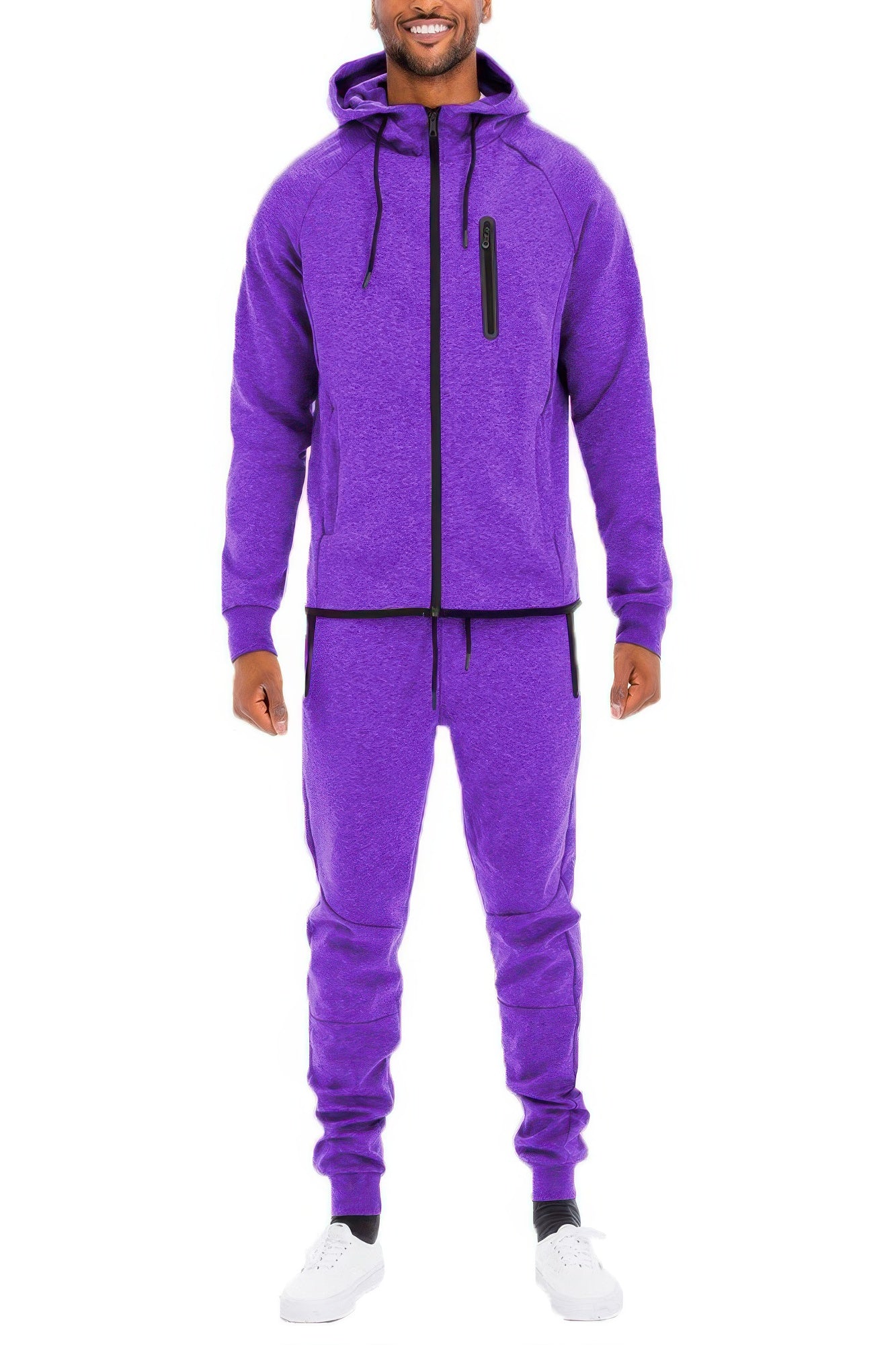 Mens Full Zip Sweat Pant Sweat Set - All Season Fashion