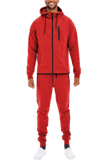 Mens Full Zip Sweat Pant Sweat Set - All Season Fashion