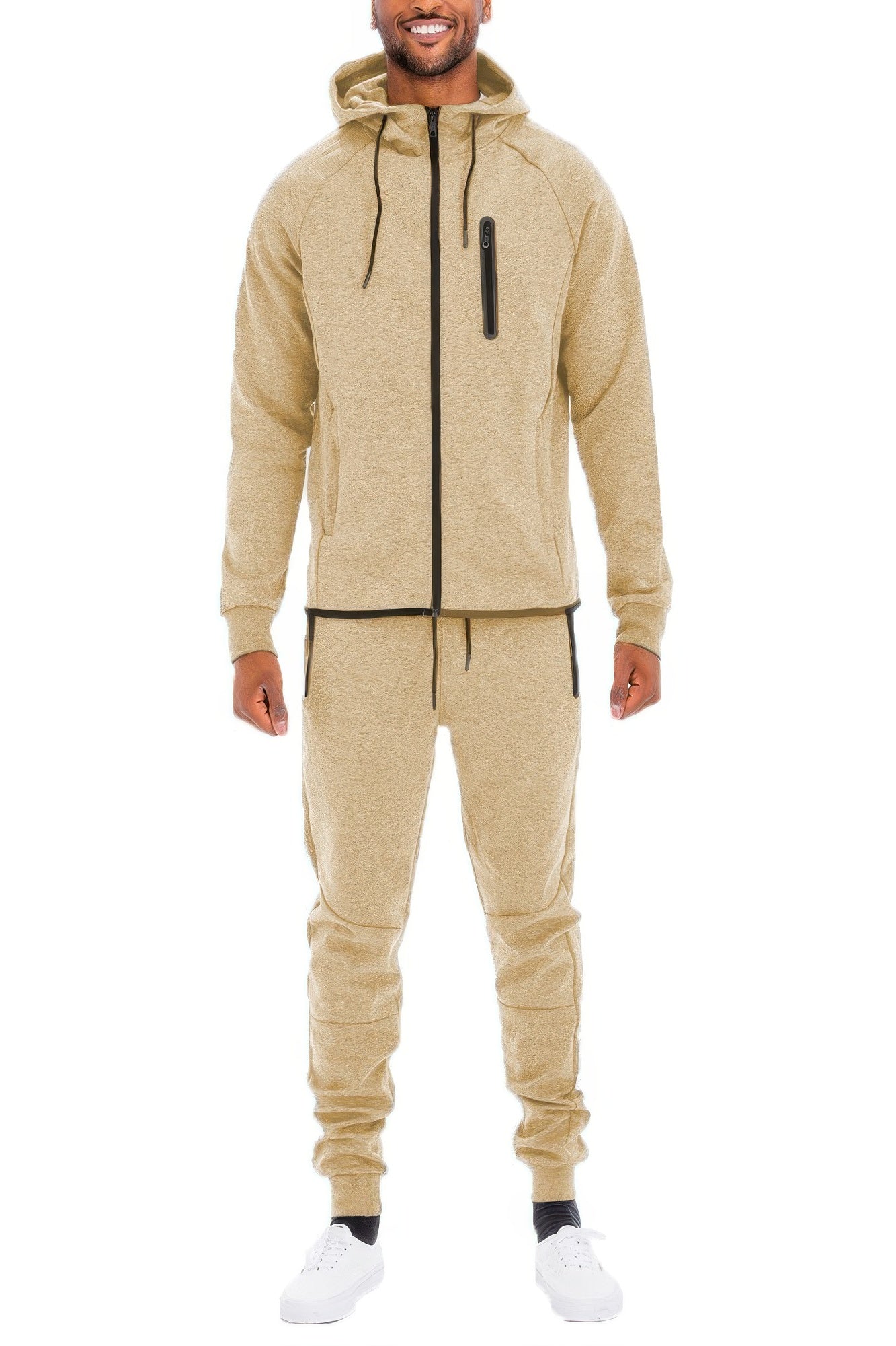 Mens Full Zip Sweat Pant Sweat Set - All Season Fashion