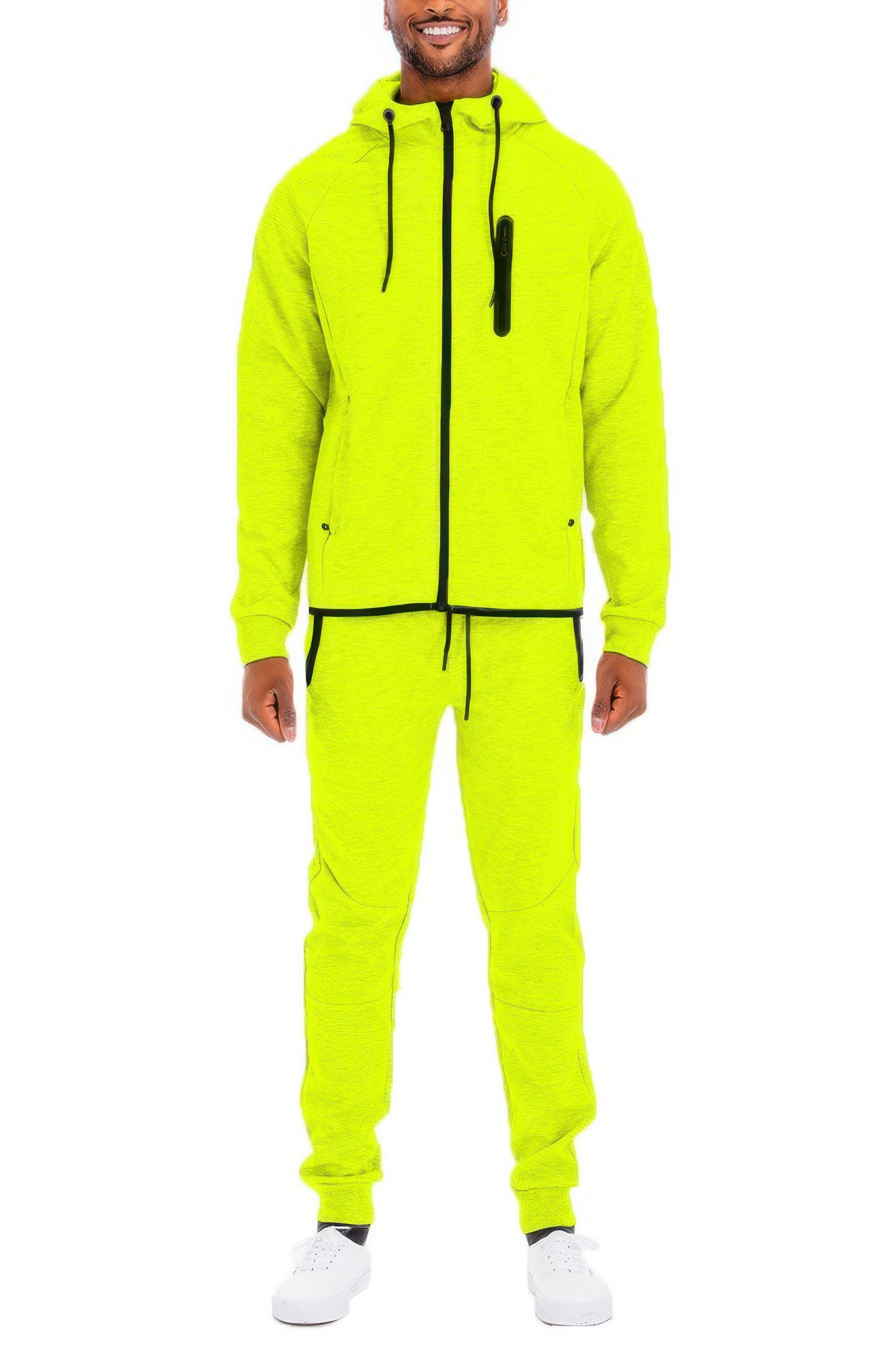 Mens Full Zip Sweat Pant Sweat Set - All Season Fashion
